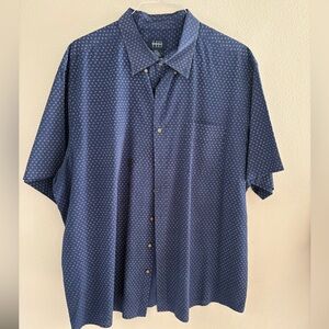 Harbor Bay 2x Navy Patterned Button Down Shirt